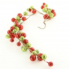 SEQUIN BALL GARLAND RED/GRN