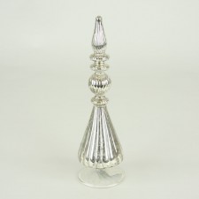 10" GLASS CONE SILVER