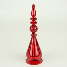 10" GLASS CONE RED