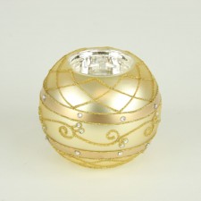 2.75"ORN GLD GLTR CANDLE HLDR