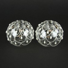 GLASS T-LITE HLDR 2/BX CLEAR