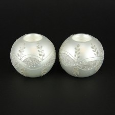 GLASS T-LITE HLDR 2/BX CLEAR