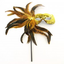GOLD MARDIGRAS MASK A4