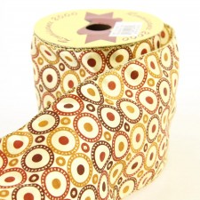 4"X10YD BROWN/BURG.DOTS A4