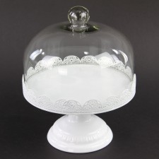 CAKE STAND W/GLASS DOME A4