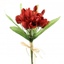 13" TULIP BOUQUET RED  A25