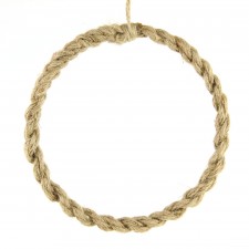 8"JUTE WREATH W/DECO
