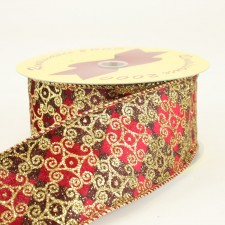 2.5"X10YD VLVT W/GLIT DESIGN