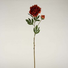 PEONY W/BUD SPRAY RUST/GLD B7