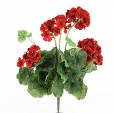 18" GERANIUM BUSH X9 RED