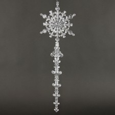 18" ICICLE SNOWFLAKE CLEAR