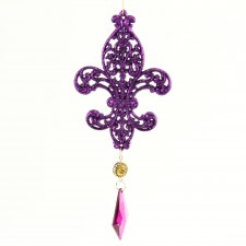 4.5"FLEUR DE LIS ORN PURP A4