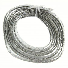 1/2"X5YD SEQUIN RIBBON SILVER