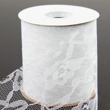 4"CHARLENE LACE 25YD WHITE