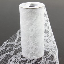 6"X10YD CHARLENE LACE WHITE