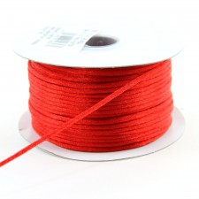 1/16" SATIN CORD 20YD RED