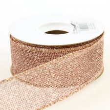 1.5"X10YD ROSE GLD MICRO MESH