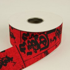 1 3/8" ASIAN LETTERS RED 20YD