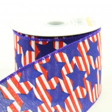 2.5"X10YD WHITE/RED LINEN