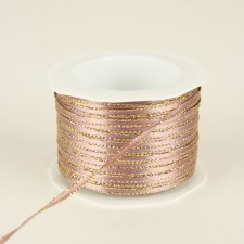 1/8"X25YD MAUVE SATIN W/GLD ED
