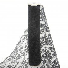 14"X10YD LACE RIBBON BLACK