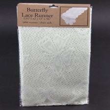 13"X96"LACE RUNNER W/BUTTERFLY