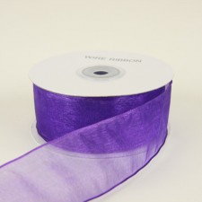 1.5" WIRED SHEER 25YD PURPLE