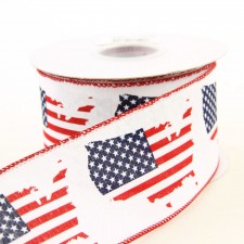 2.5"X10YD LINEN AMERICA MAP