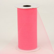 6" TULLE 25YD CORAL