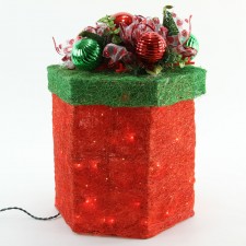 18.5"HEX.RED/GRN GIFT BOX S3