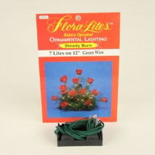 7 LITE SET GREEN CORD 12"