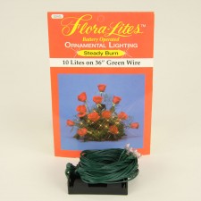 10 LITE SET GREEN CORD 36"