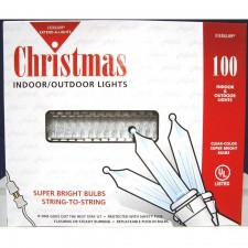 100 LIGHT S/B CLEAR/WHITE CORD