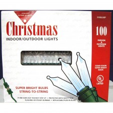 100 LIGHT S/B CLEAR/GREEN CORD