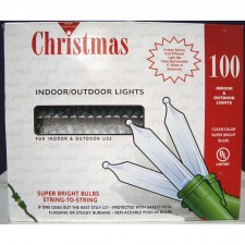 100 LIGHT S/B CLEAR/GRN CORD