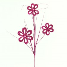 27"MICA DAISY SPRAY FUCHSIA