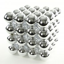 15"ORNAMENT CUBE SILVER M25