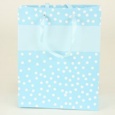 8"X4"X10"CUB SPOT DOT PALE BLU