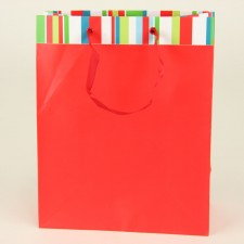 8"X8"X10"CUB SOHO STRIPE RED