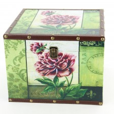 9.5"X13"WD BOX S3 RED FLWR