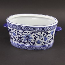 13.75" OVAL CER PLANTER