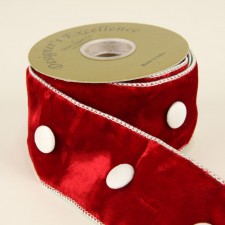 2.5"X5YD VLVT W/BUTTON EMBR