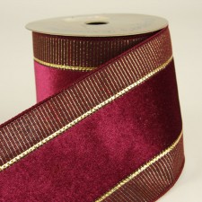 4"X10YD VEL W/STRIPE BOARDER