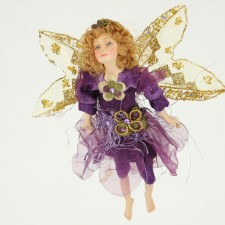 8" FAIRY ORN PURPLE/GOLD