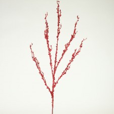 36"BRANCH W/BUGLE BEAD X5 RED