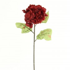24"HYDRANGEA X1 W/GLIT RED