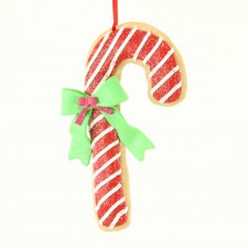 5.25"CANE STRIPE DOUGH ORNA