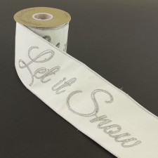 4"X5YD LET IT SNOW WHITE