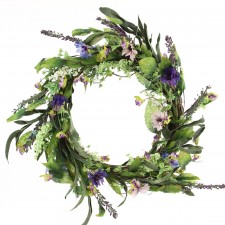 18" DAISY/BERRIES WREATH