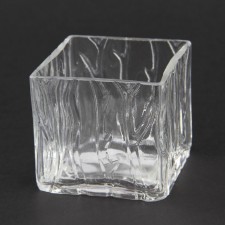 3"X3" CUBE CLEAR VERT.ICE GLS